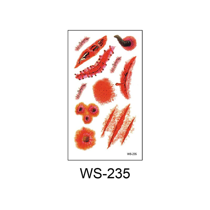 Waterproof Halloween scar temporary tattoo