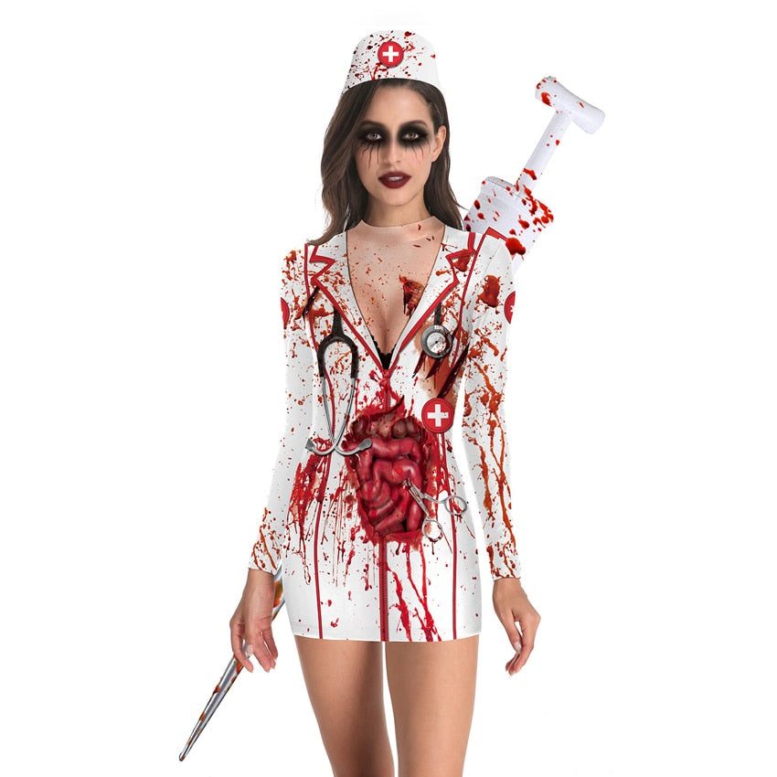Bloody Nurse Halloween Costumes