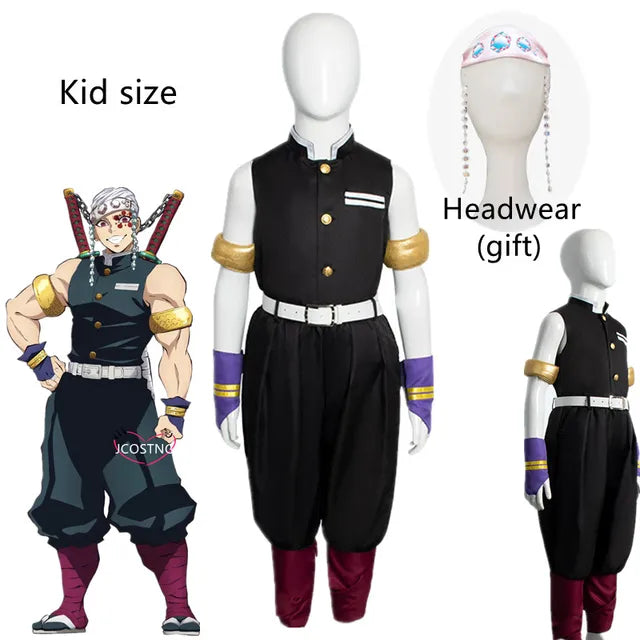 Anime Uzui Tengen Full Set for Kids Halloween Costumes