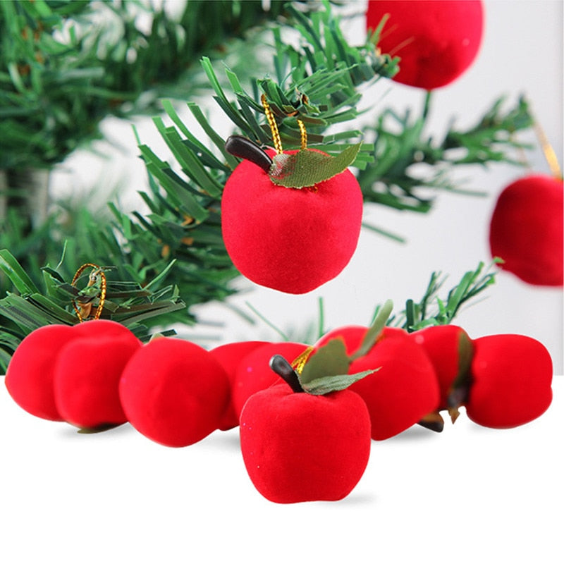 12pcs Red apple ornaments