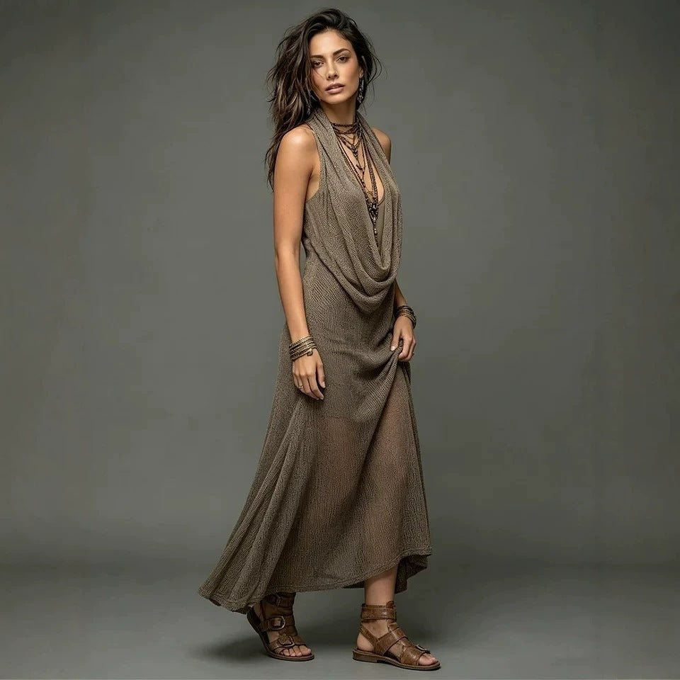 bohemian Strapless Knit Cami Dress