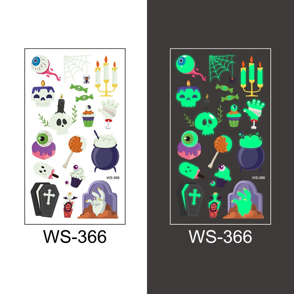 Halloween Luminous Tattoo