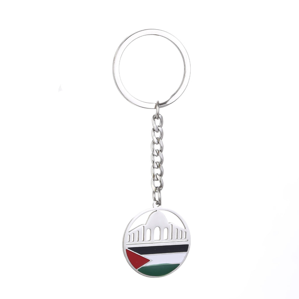 Palestine Map Flag Keychain