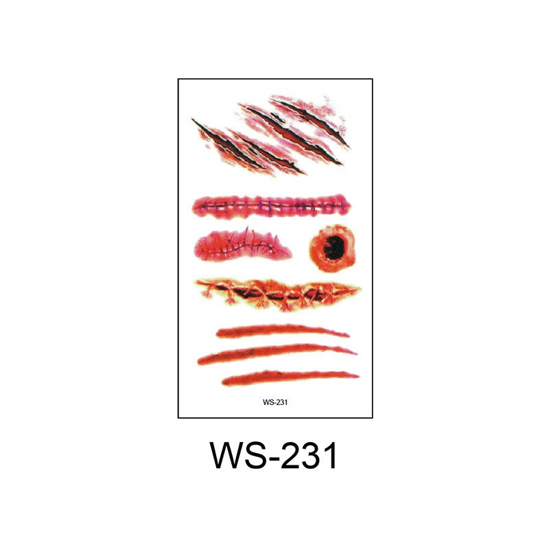 Waterproof Halloween scar temporary tattoo