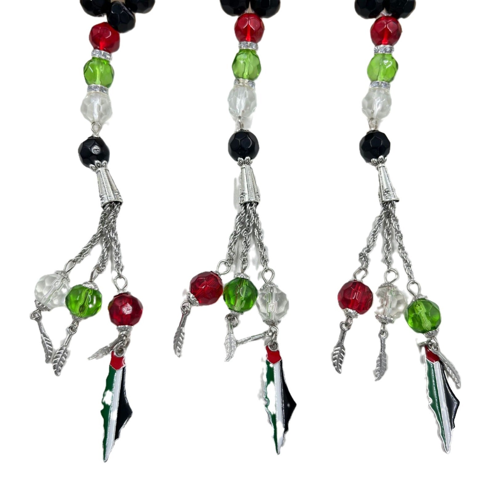 Palestinian flag prayer beads