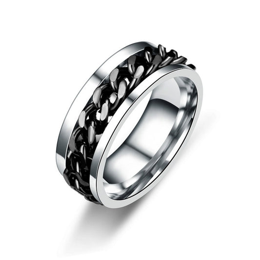 Classic Spinner Chain Men Rings Stainless Steel