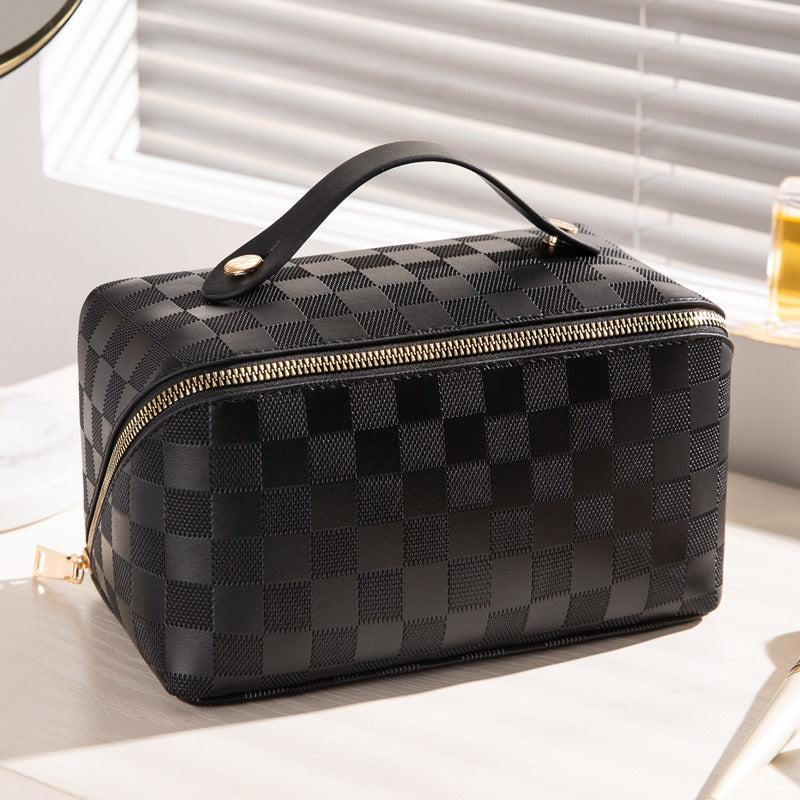 Checkered Pillow Makeup Bag