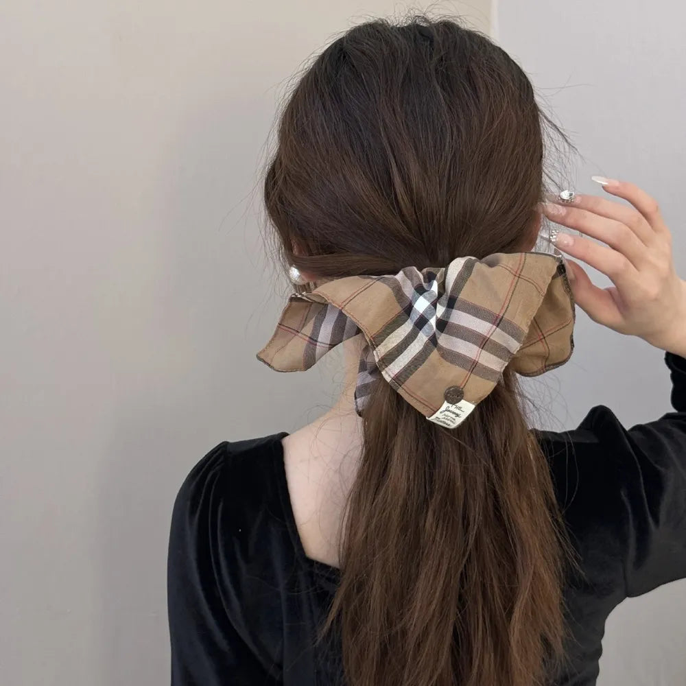 Plaid Elastic Hair Scrunchy