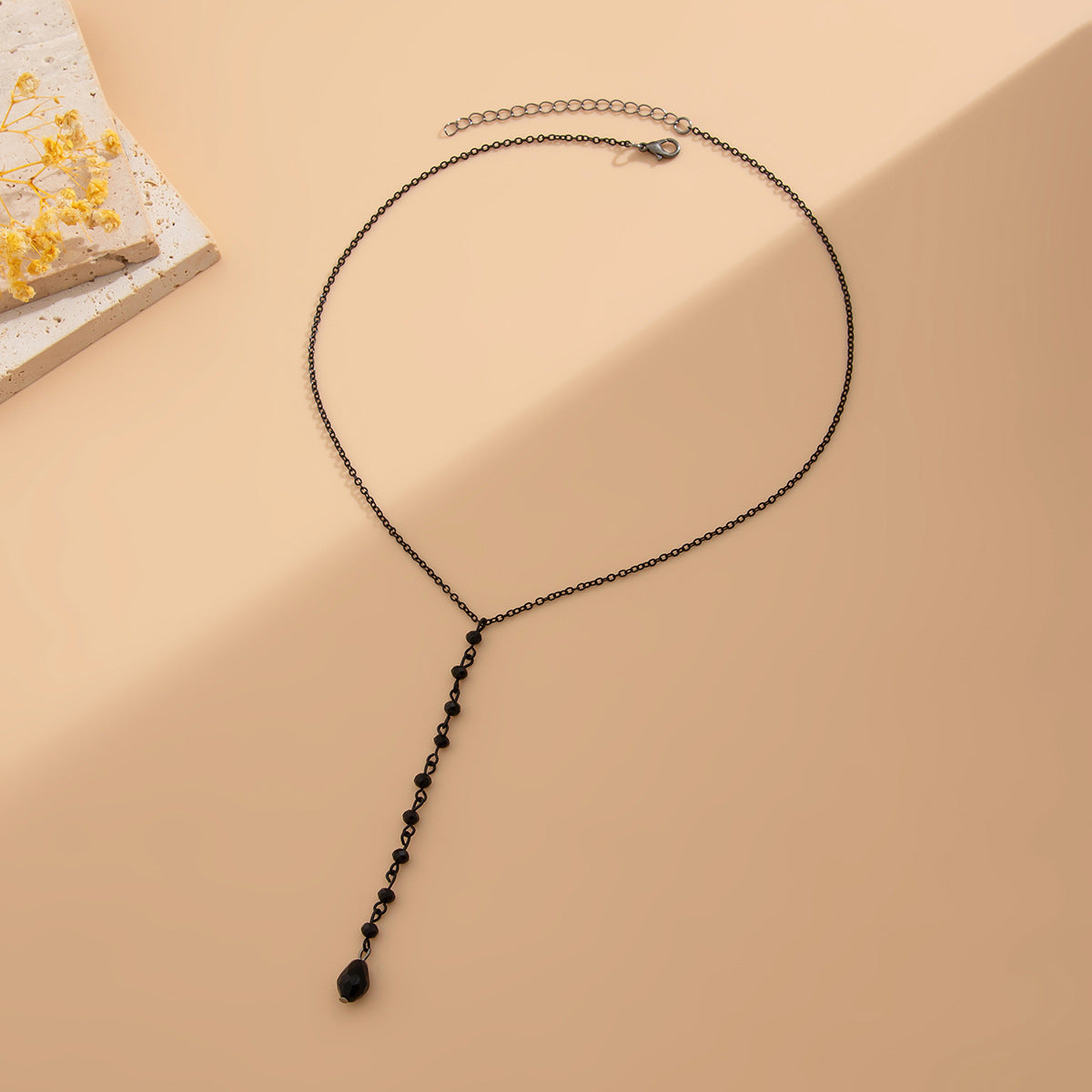 Tassel Water Drop Ruby Necklace