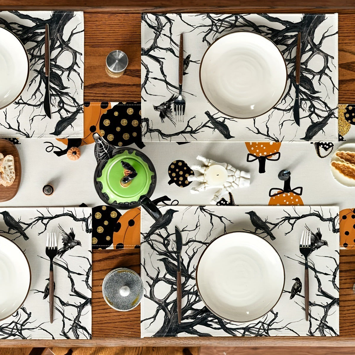 Halloween Black Crow Meal Mat