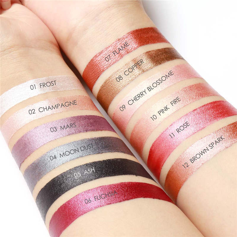 FOCALLURE 12 Colors Eyeshadow Pencil Eyeliner Shimmer Pigment