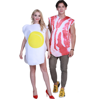 Couples Breakfast Food Set Costume