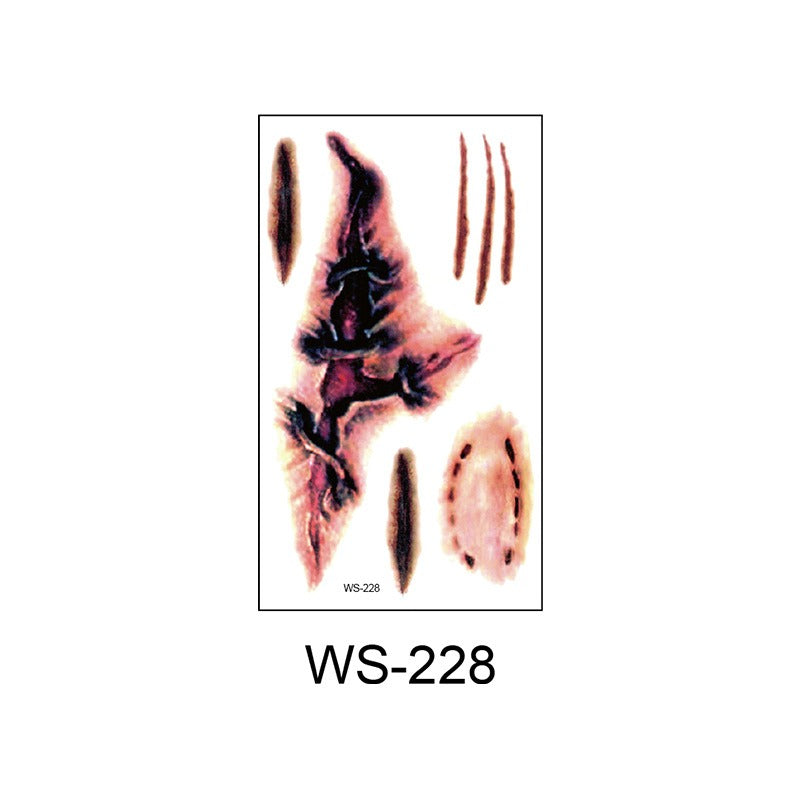Waterproof Halloween scar temporary tattoo