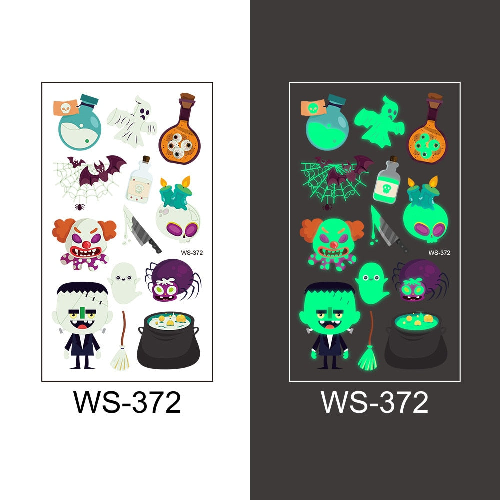 Halloween Luminous Tattoo