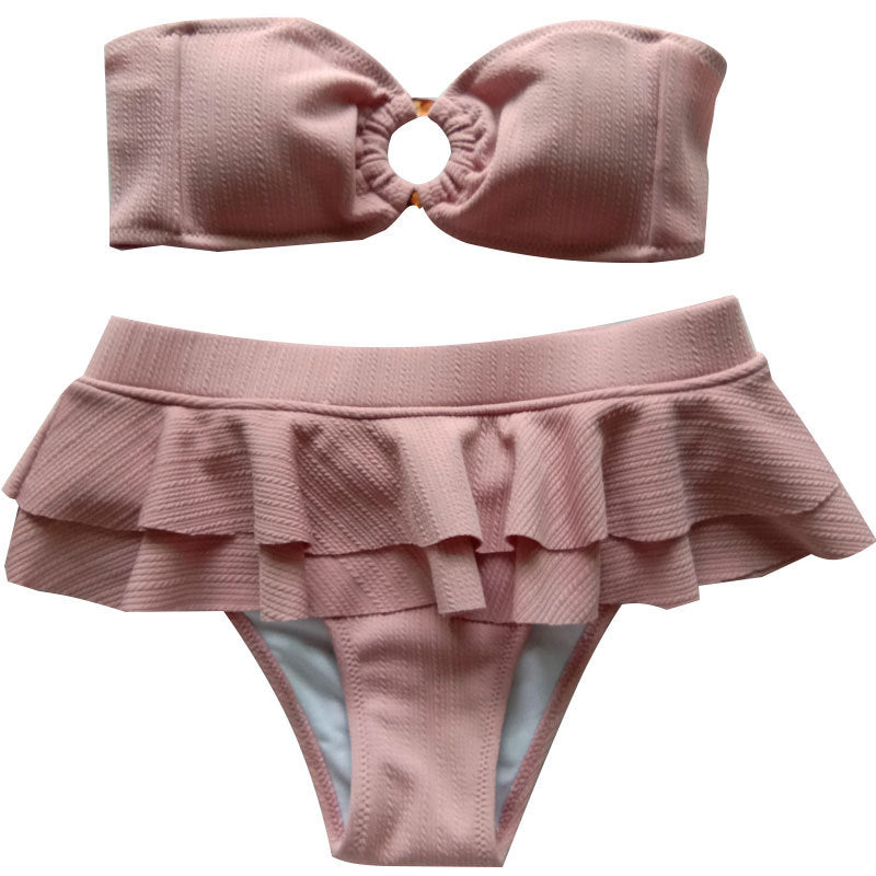 strapless split swimsuit