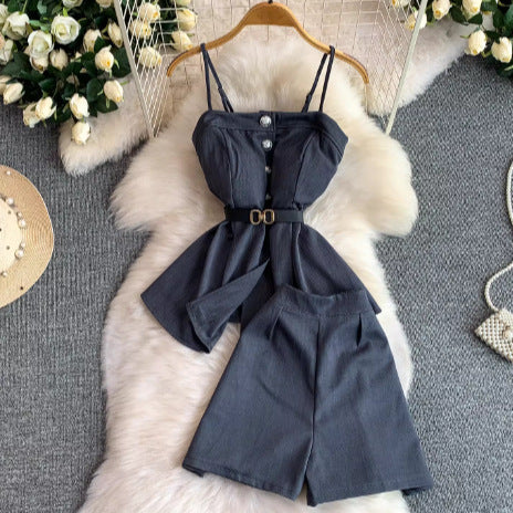 Elegant Cami with Built-in Bra set