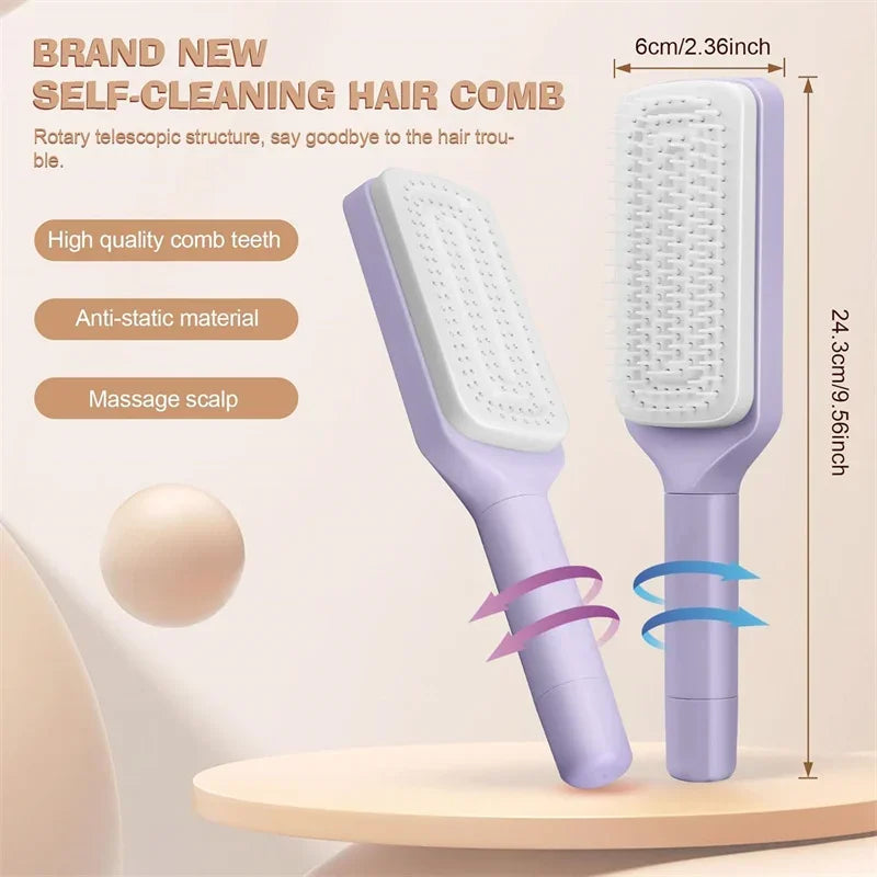 Self-cleaning Hair comb