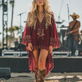 Style Vintage Loose Fit Boho Dress