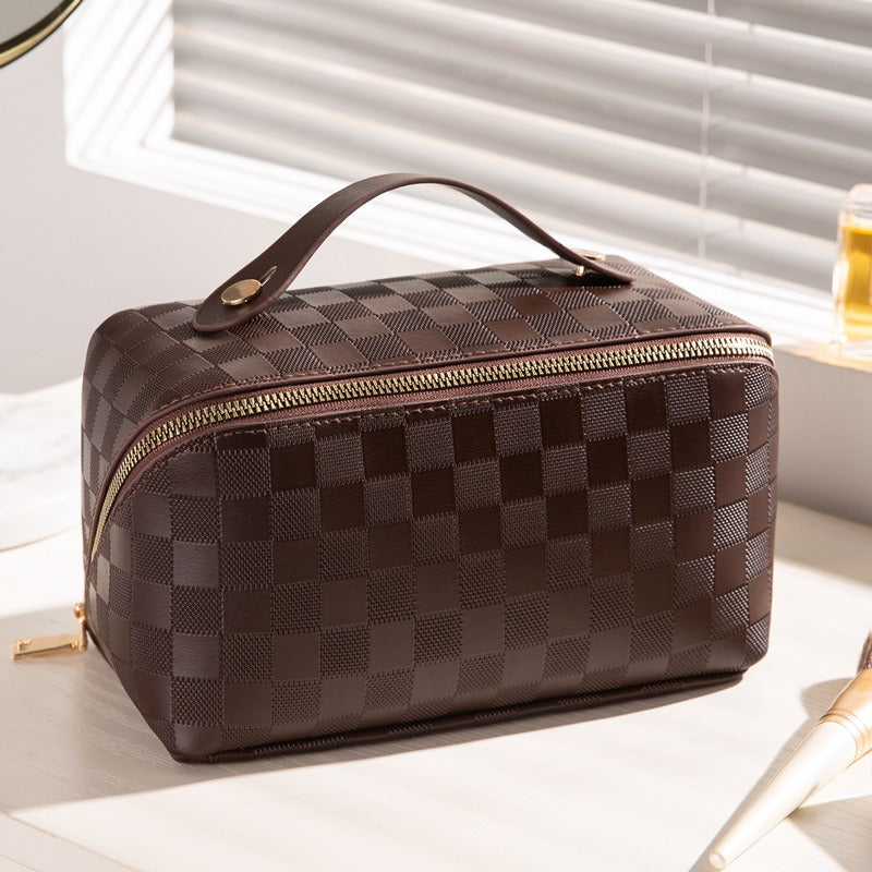 Checkered Pillow Makeup Bag