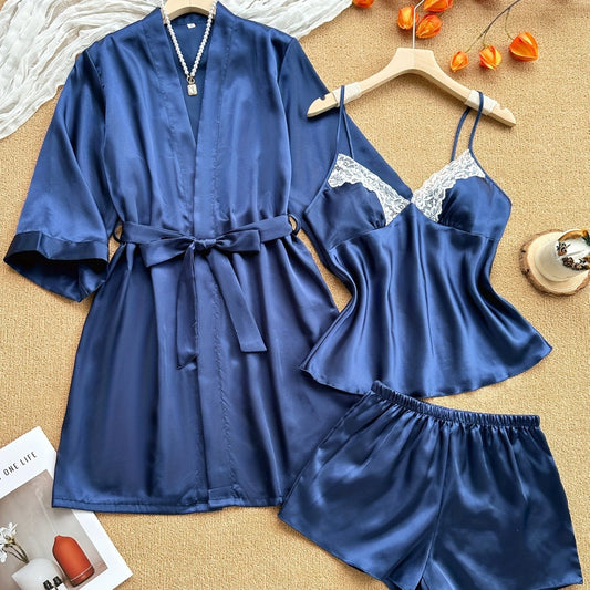 Elegant Women's Silk Sleepwear Set