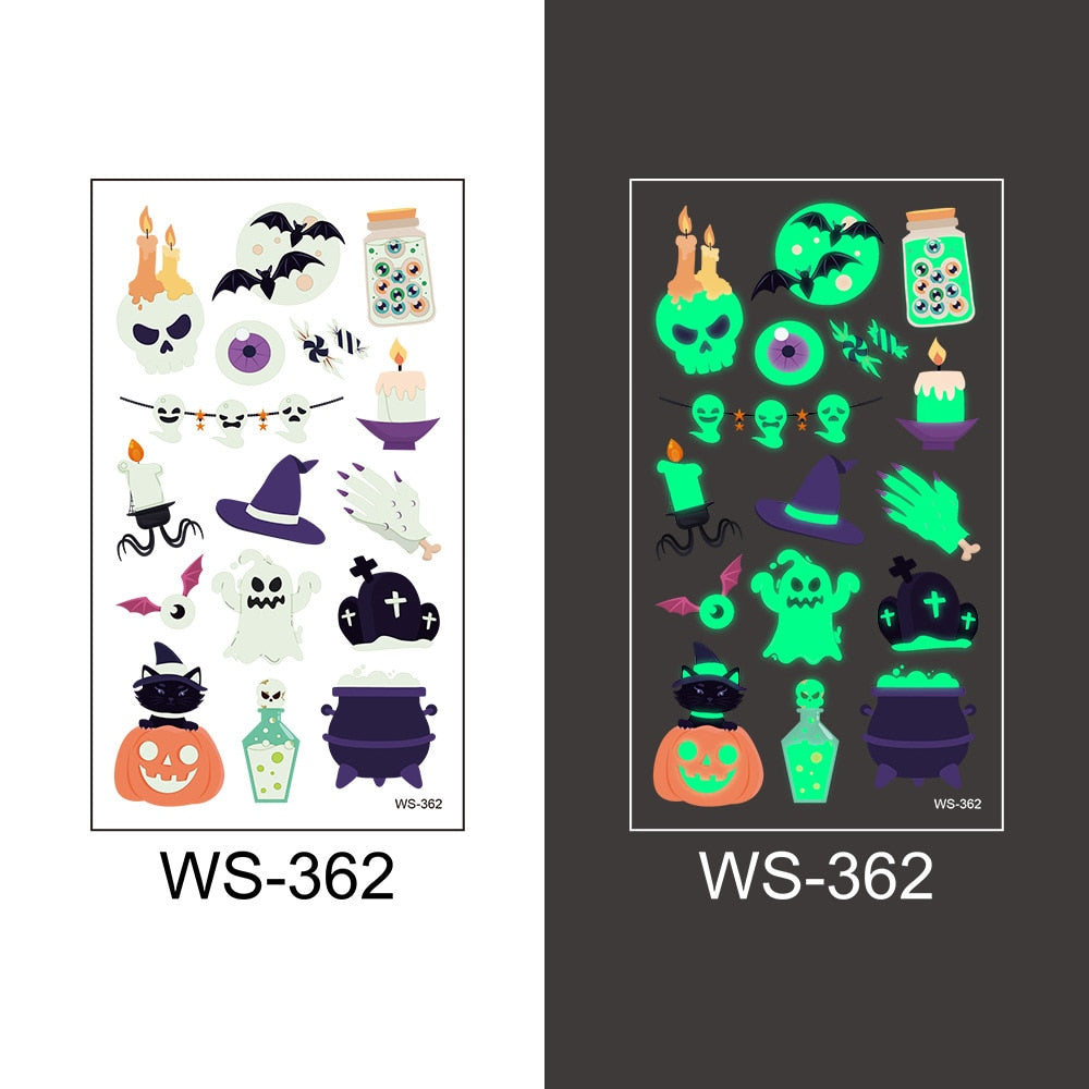 Halloween Luminous Tattoo