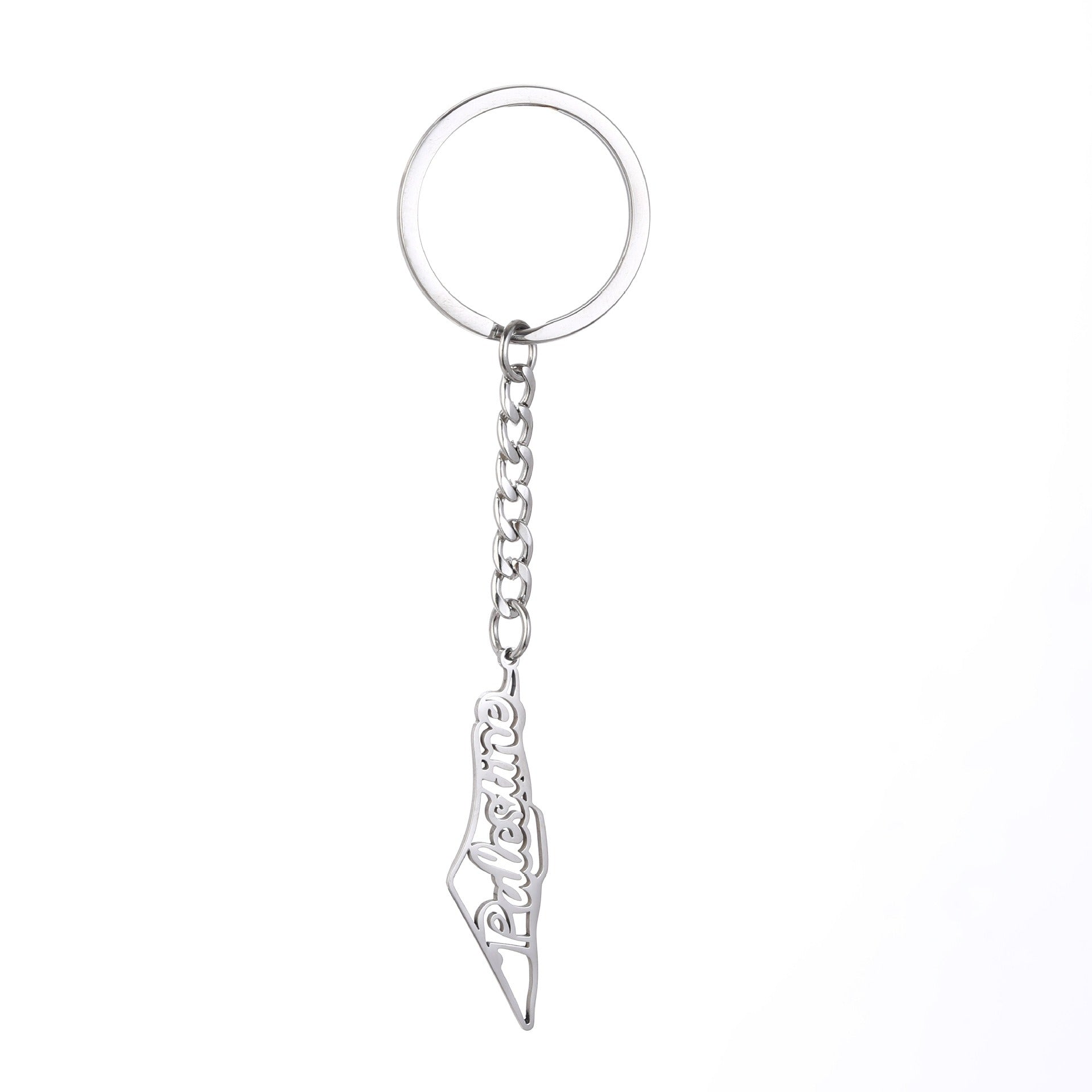 Palestine Map Flag Keychain