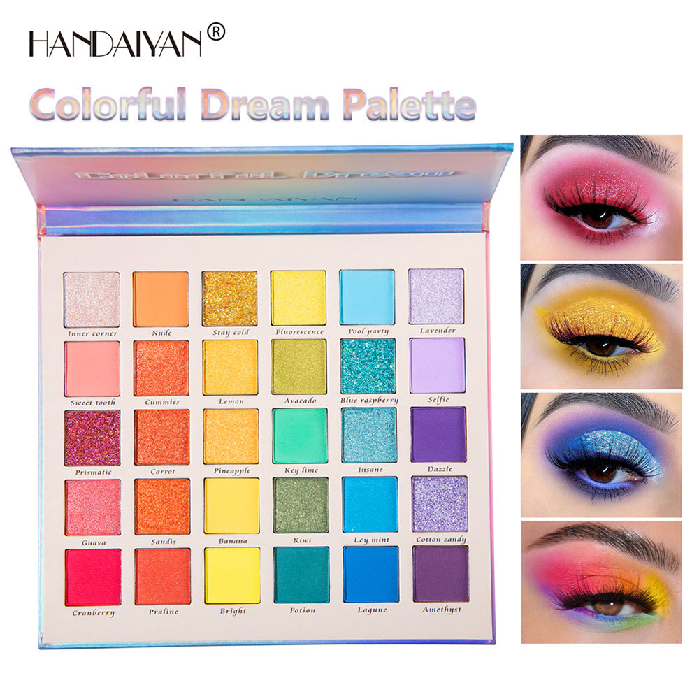 HANDAIYAN 30 Color Pearly Matte Glitter Eyeshadow