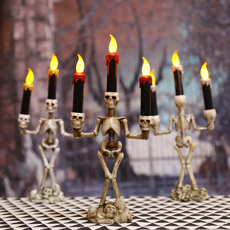 Halloween Skeleton Candlestick