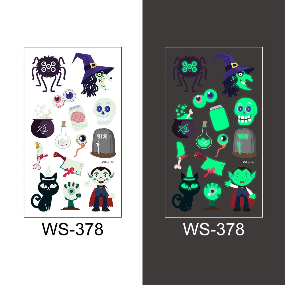 Halloween Luminous Tattoo