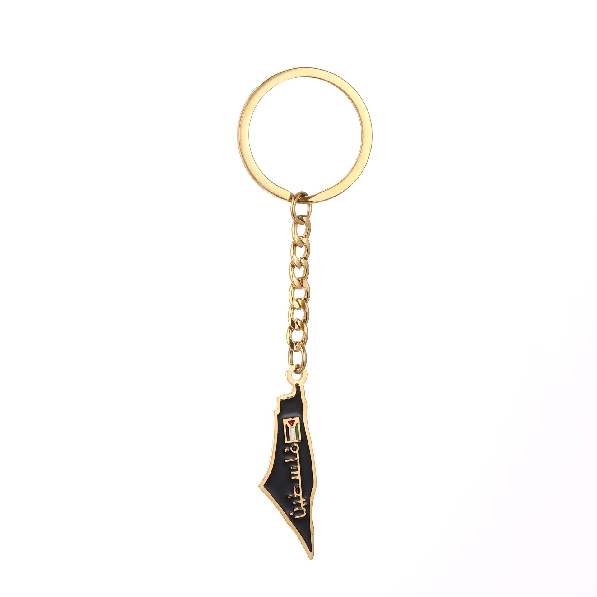 Palestine Map Flag Keychain
