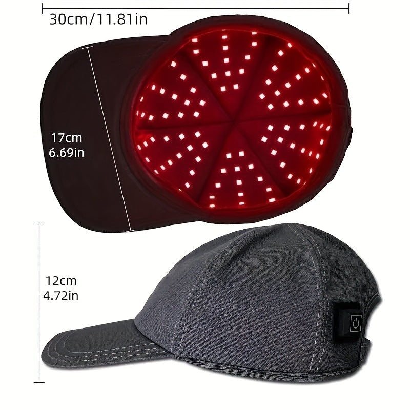 Red light therapy cap hair care device portable