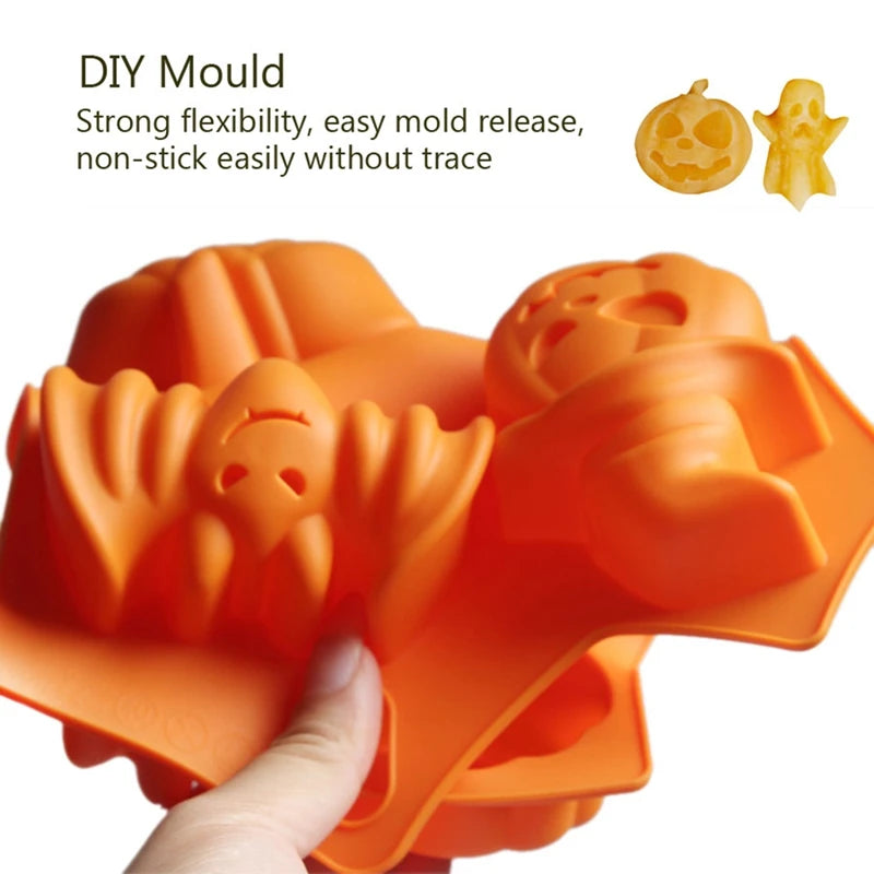 1pcs Pumpkin Halloween Silicone Mold